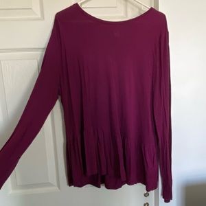 Old Navy Knit Peplum Dark Magenta/Purple